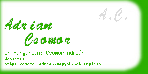 adrian csomor business card