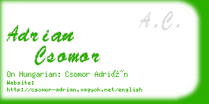 adrian csomor business card